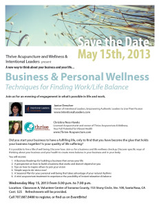Business and Personal Wellness